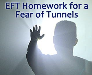 EFT for a fear of tunnels, man standing in front of a tunnel, patricia carrington