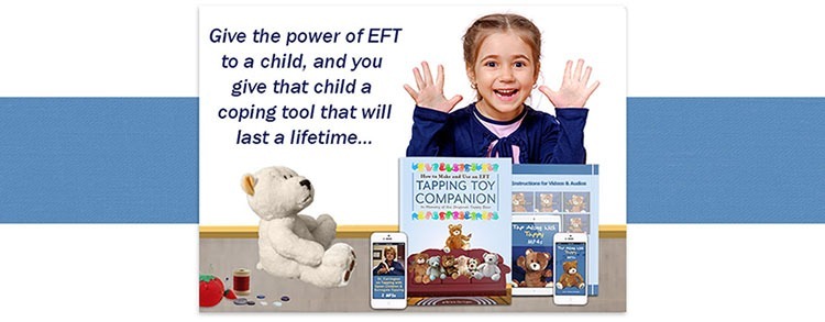 cute young girl with teddy bear eft tapping package